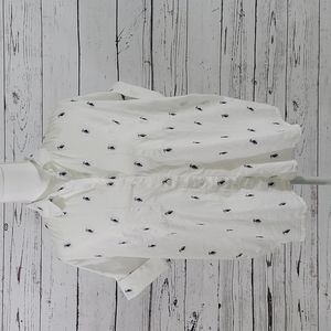 Madewell Pelican Embroidered Courier Shirt Size Medium